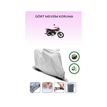 Gri Arka Çanta Ve Kilit Uyumlu Abush Cg 50 Plus Uyumlu Motor Brandası