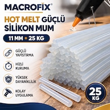 Endüstriyel Hot Melt Silikon Mum 11 Mm 25 Kg Güçlü Yapıştırıcı