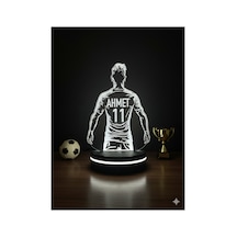 İsimli Futbolcu Tasarımlı Led Gece Lambası Kişiye Özel Hediye