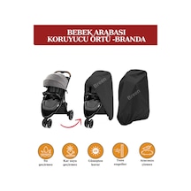 Bebek Arabası Branda - Koruyucu Örtü - Su Geçirmez Tozdan Korur Siyah