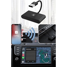 Araç Ekranı Careplay Çeviren Adaptör Tüm Cihazlar Için Kablosuz Carplay Adaptörü Siyah Kolay Kurulum