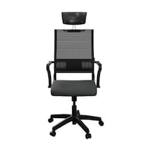Atom Ofis Ergolife Sit Air Yönetici Çalışma Koltuğu, Siyah, Mesh Sırtlık, Ayarlanabilir Başlık Ve Kol Dayanaklı, Ergonomik Ofis Sandalyesi Çok Renkli