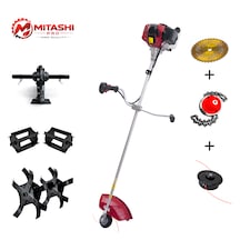 Mitashi Pro Mts52 Euro5 Benzinli Motorlu Yan Tırpan 52cc-2hp Toprak Çapalama + Çim Biçme Makinesi