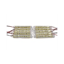 10 Adet Beyaz Parmak Lamba 9 Led Su Geçirmez 12v 24v Emir