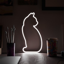 Mustard Cat Led Işık Çok Renkli
