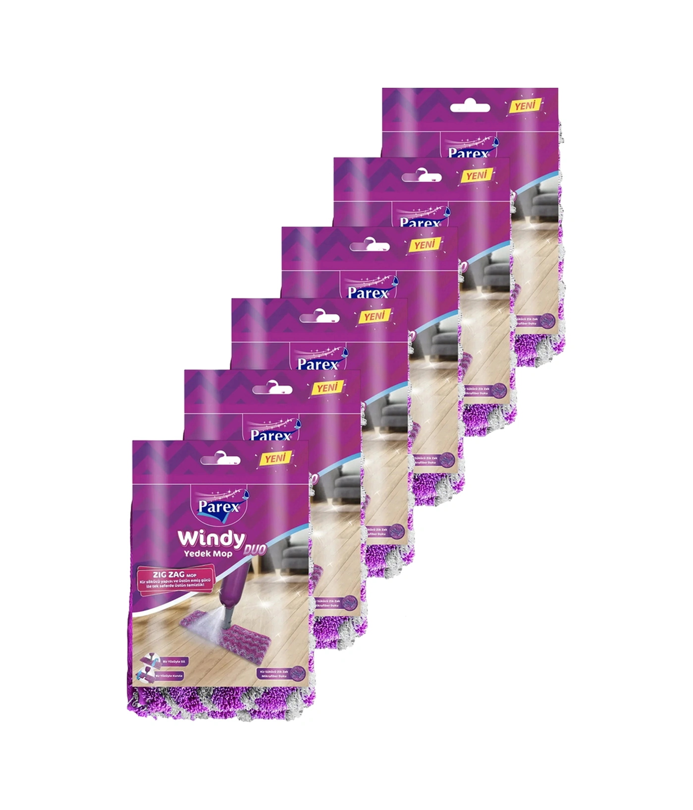 Windy Duo Zigzag Yedek Mop Sapsız 6 Paket