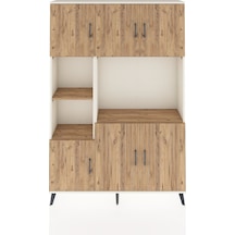 Arges Dolap 9 Raflı 6 Kapaklı 132x30x195 Aytaşı-çam/çam Aytaşı