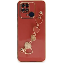 Newface Xiaomi Redmi 10c Kılıf Esila Silikon - Kırmızı