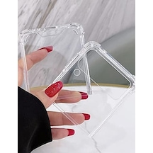 Galaxy Z Flip 3 İle Uyumlu Anti Shock Şeffaf Kılıf Pürüzsüz Yüzey Galaxy Flip 3 İle Uyumlu Kılıf 50 x 22