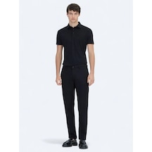 Kip Siyah Düz Dokuma Jogging Fit Casual Pamuk Karışımlı Pantolon Siyah Kip Siyah Düz Dokuma Jogging Fit Casual Pamuk Karışımlı Pantolon Siyah