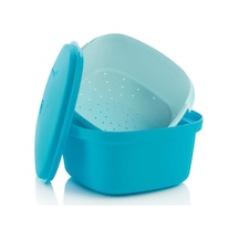 Tupperware Süzgeçli Servis Kabı Mavi Esc Çok Renkli