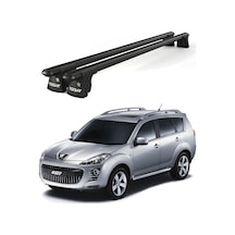 Trio-ı Peugeot 4007 2007-2012 Uyumlu Siyah Kilitli Ara Atkı 135cm Port Bagaj Tavan Barı