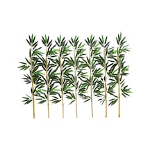 Yapay Çiçek Deposu Kumaş Yapraklı Doğal Bambu 80-95 Cm 7 Adet
