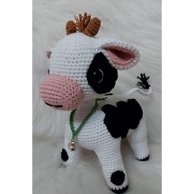 Amigurumi Uyku Arkadaşı Organik Çanlı Buzu İnek
