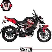 Bajaj Ns200 Kaplama Sticker Katana Girl Motor Kaplama Modeli Hazır Kit Siyah