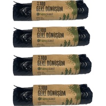 Endüstriyel Jumbo Çöp Torbası 400 Gr. Siyah 80x110 Extra Kalın 10' Lu 4 Rulo Çöp Poşeti