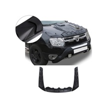 Dacia Duster 2010-2017 Uyumlu Dragon Pack Kaput Koruma 3 Parça Abs Mat Siyah