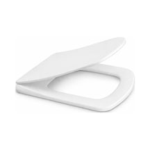 Kare Slim Ultra İnce Yavaş Kapanan Klozet Kapağı, Soft Close Sessiz Mekanizma, Kaymaz Tabanlı Sabit Duruş, Dayanıklı Durolast Malzeme, Kolay Montajlı Universal Uyumlu Wc Kapak, Hijyenik Ve Uzun Ömürlü Beyaz