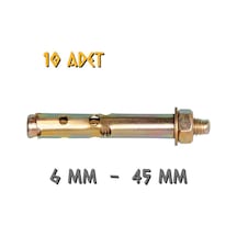 Made Gömlekli Çelik Dübel 6x45 Mm. - 10 Adet