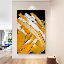 Dokulu Büyük Boy El Yapımı Yağlı Boya Tablo 94x140cm