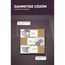 4'lü Şeffaf Kaymaz Çarşaf Ve Yorgan Sabitleyici - Dişli Tutucu İle Pratik Çözüm Açık Bej