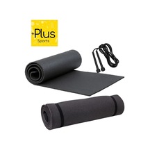 Plus Sport Siyah Pilates Minderi Yoga Egzersiz Matı 7 Mm Ve Atlama İpi Siyah Siyah