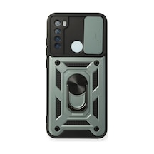 Xiaomi Redmi Note 8 Uyumlu Kılıf Pars Lens Yüzüklü Silikon - Yeşil