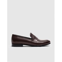 Erkek Hakiki Deri Klasik Kahverengi Ayakkabı - Kahverengi