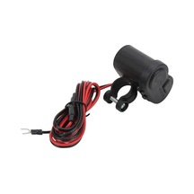 Powermaster Pm-20493 Dc 12-45v Motosiklet Çakmaklık Usb Şarj Soketi Su Geçirmez Kapaklı Siyah