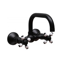 Osmanlı Siyah Döner Koç Taşlı Eviye Bataryası Lüx Pirinç