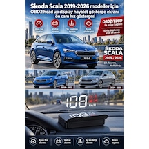 Skoda Scala 2019-2026 Modeller İçin Obd2 Head Up Display Hayalet Gösterge Ekranı Ön Cam Hız Göstergesi