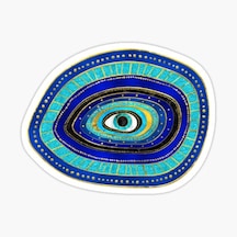 Nazar Boncuğu Model-2 Sticker Oto Yapıştırma Etiket 15Cm