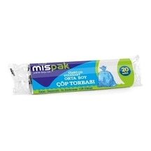 Mispak Orta Boy Siyah Eko Çöp Poşeti 50 x 20'li 55 x 60 CM