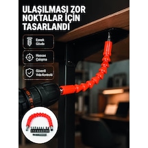 Dmax Esnek Şaftlı Matkap Bits Uç Seti 12 Parça Vida Montaj Ve Tamir Seti