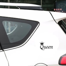 Queen Kraliçe Sticker Yapıştırması 20cm Siyah Renk