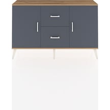 Arges Konsol 2 Raflı 2 Çekmeceli 2 Kapaklı 132x30x83 Çam-antrasit/antrasit Antrasit/antrasit