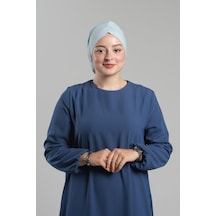 Hürrem Bone Bebe Mavisi Pratik Hazır Geçmeli Tesettür Bone Sandy Büzgülü Salaş 2119 11 Bebe Mavisi