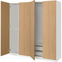 Ikea Beyaz Şık Kapaklı Gardırop 200x60x201 Cm