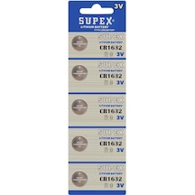 Supex CR1632 3V Lityum Düğme Pil 5'li