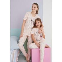 Siyah İnci Pamuklu Örme Pijama Takım 24117046 Çok Renkli