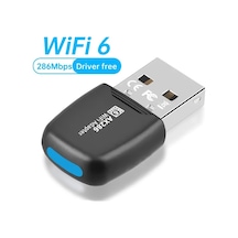 Usb 286mbps Wifi6 Kablosuz Adaptör, Masaüstü Ve Dizüstü Bilgisayarlar İçin Uygun, 2.4ghz Güçlü