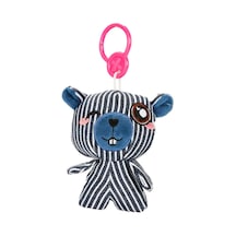 Sunman Threadz Charmz Pelüş Anahtarlık 00937 Mavi Beyaz Çizgili Çok Renkli