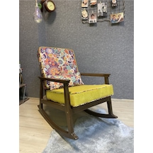 Asedia Asedia Iskandinav Kestane Ceviz Sarı Retro Sallanan Bahçe Koltuğu Sarı