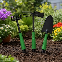 Bahçe El Aletleri Seti, 30 Cm Kürek, Tırmık Ve Çapa, 3 Parça