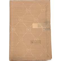 Vakko Pamuk İpek Şal - Monogram - Somon Somon