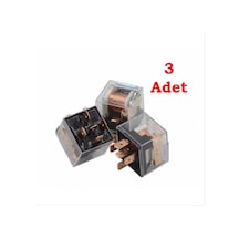 3 Adet Üniversal Mini Röle 40 Amper Şeffaf 5 Uçlu 12V Role