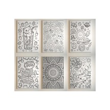 6 Adet 25 X 35 Cm Uv Baskılı Tuval Boyama Seti Boyasız Fırçasız S