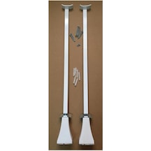 Panel Radyatör Ayağı / Yer Konsolu 50 Cm Yere Sabitleme Beyaz 1 Çift 2 Adet