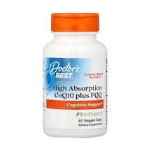 Doctor's Best High Absorption Coenzyme Ubiquinone Coq10 Plus Pqq Brain & Cognitive 60 Veggie Caps