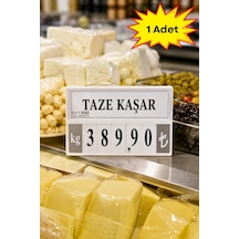 Fiyat Kasetlik Manav Kasap Şarküteri Etiketi Rakamlı Fiyatlık Ayaklı Büyük Boy 123x84 Mm Beyaz